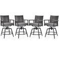 thumbnail image 1 of Gymax Patio Swivel Bar Stools Set of 4 Outdoor Counter Height Bar Chairs w/ PE Rattan Back, 1 of 10