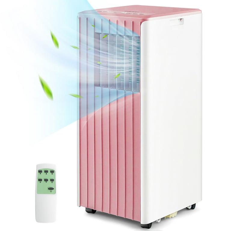 COSTWAY Portable Air Conditioner, 9000BTU Personal Air Conditioner with 2  Wind Speeds, Remote Control, 24H Timer, Window Kit, 350 sq.ft, Smart