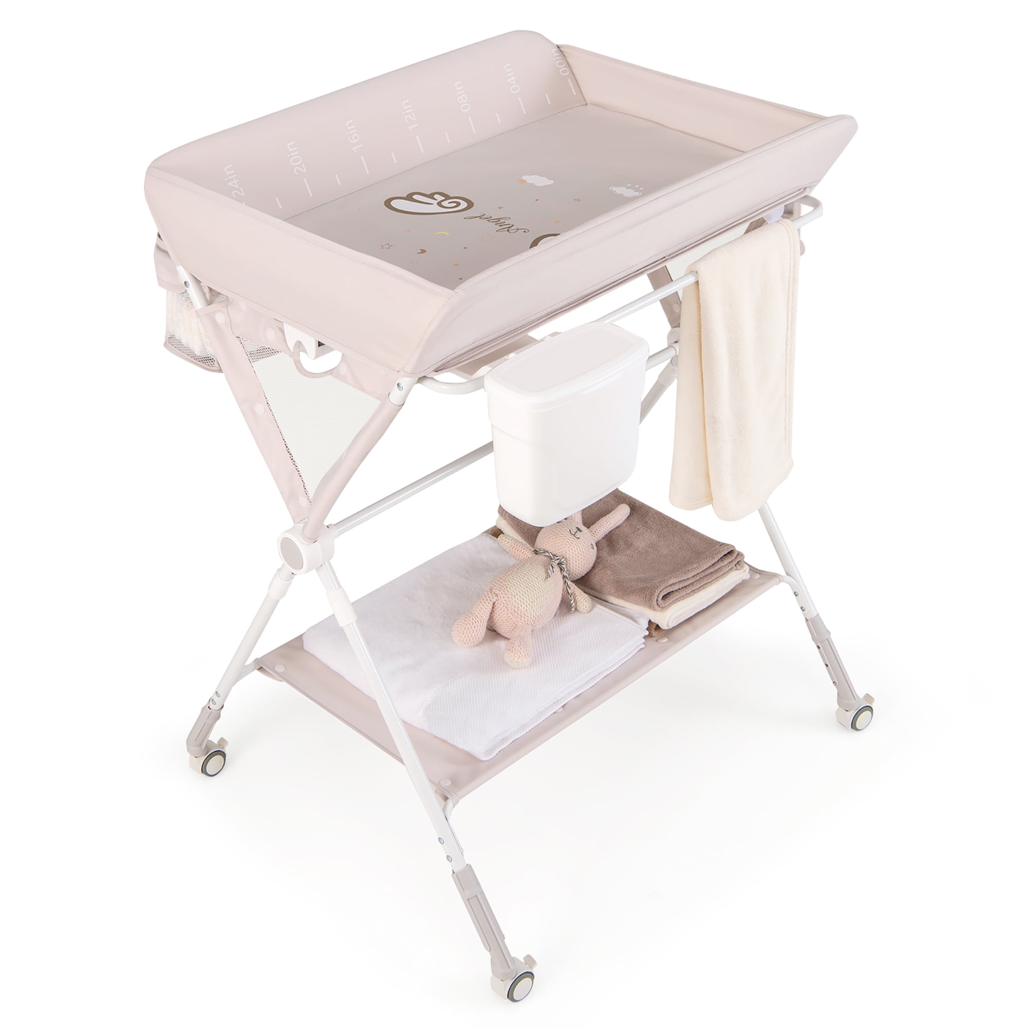 Gymax Portable Baby Changing Table Foldable Diaper Changing Station w