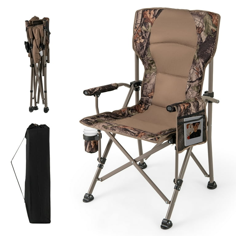 Gymax Portable Folding Camping Chair, Heavy Duty 400 lbs, Padded
