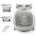 thumbnail image 1 of Gymax Portable Folding Foot Bath Spa Massager w/ Remote Control Timer Gray, 1 of 9