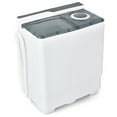 thumbnail image 1 of Gymax Portable Semi-automatic Washing Machine 26 lbs Twin Tub Laundry Washer Grey, 1 of 10