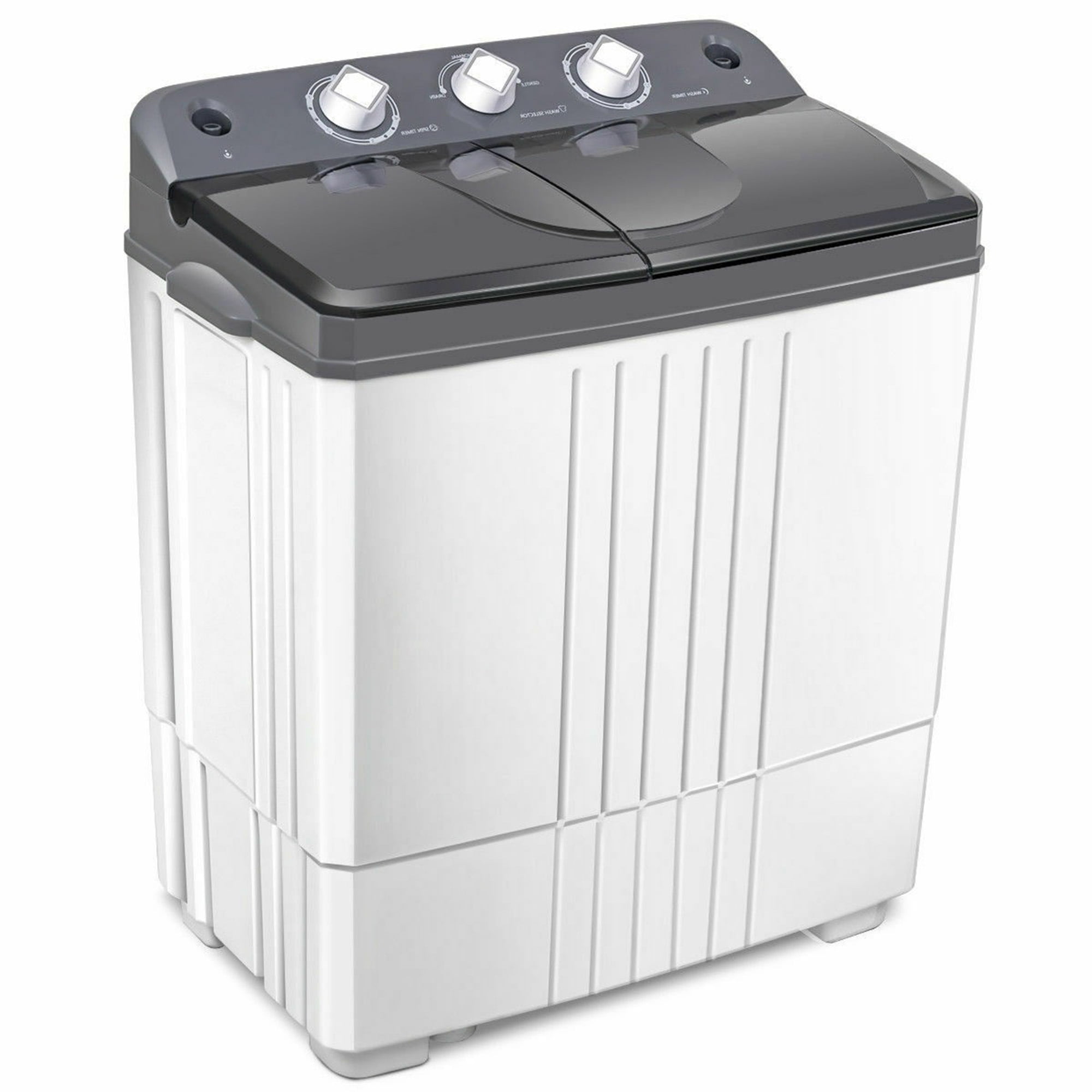 Gymax Electric Mini Portable Washing Machine, Small Twin Tub 20lbs