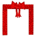 thumbnail image 1 of Gymax Pre-Lit Christmas Doorway Arch w/ Bow LED Lighted Festive Door Decoration, 1 of 10