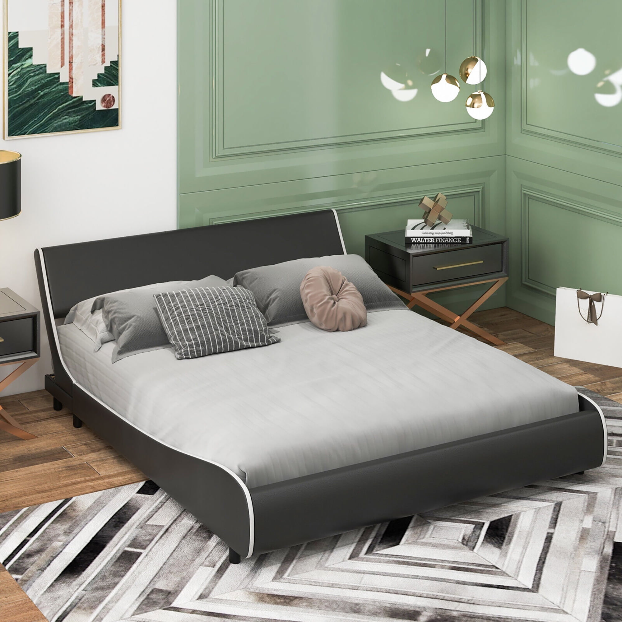 Karr upholstered sale low profile bed