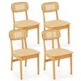 thumbnail image 1 of Gymax Rattan Dining Chairs Set of 2 Kitchen Dining Chairs w/ Simulated Rattan Backrest, 1 of 10