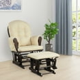thumbnail image 1 of Gymax Relax Rocker Rocking Chair Glider Baby Nursery & Ottoman Set w/ Cushion Beige, 1 of 10