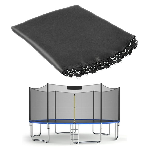 Gymax Replacement Trampoline Mat Jumping Mat Fits 14ft Frame w/ V-Hooks
