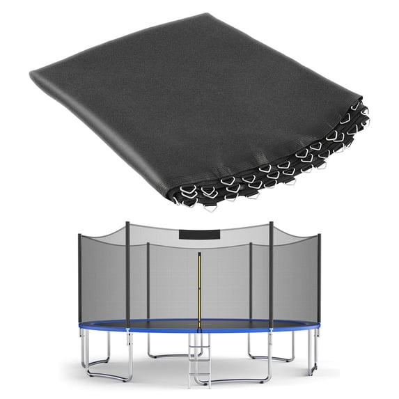Gymax Replacement Trampoline Mat Jumping Mat Fits 15ft Frame w/ V-Hooks