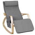 thumbnail image 1 of Gymax Rocking Chair Realx Lounge Chair Rocker Adjustable Footrest w/ Pillow & Pocket, 1 of 10