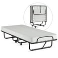 thumbnail image 1 of Gymax Rollaway Folding Metal Bed Memory Foam Mattress Cot Guest Made in Italy, 1 of 10
