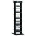thumbnail image 1 of Gymax Rotated Shoe Rack 9 Tier Wooden Shoe Organizer w/Hooks & Anti-drop Railing Black, 1 of 10