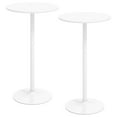 thumbnail image 1 of Gymax Round Bar Table Set of 2 w/Adjustable Height & Metal Base Modern Cocktail Table, 1 of 9