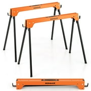 Gymax Saw Horses 2 Pack Folding Sawhorse Portable Heavy Duty 1366 LBS Weight Capacity