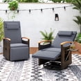 thumbnail image 1 of Gymax Set Of 2 Outdoor 360° Swivel Rattan Recliner Chair Patio Wicker Chaise Lounge Chair, 1 of 10