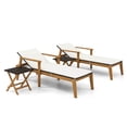 thumbnail image 1 of Gymax Set Of 4 Outdoor Chaise Lounge Chair Set w/ Armrests & 4-Level Backrest for Poolside, 1 of 9