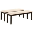 thumbnail image 1 of Gymax Set of 2 Dining Bench Upholstered Fabric Entryway Bench w/Padded Seat Kitchen, 1 of 9