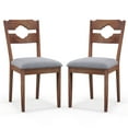 thumbnail image 1 of Gymax Set of 2 Dining Chair w/ Padded Seat High Back Rubber Wood Frame Kitchen Chairs, 1 of 7