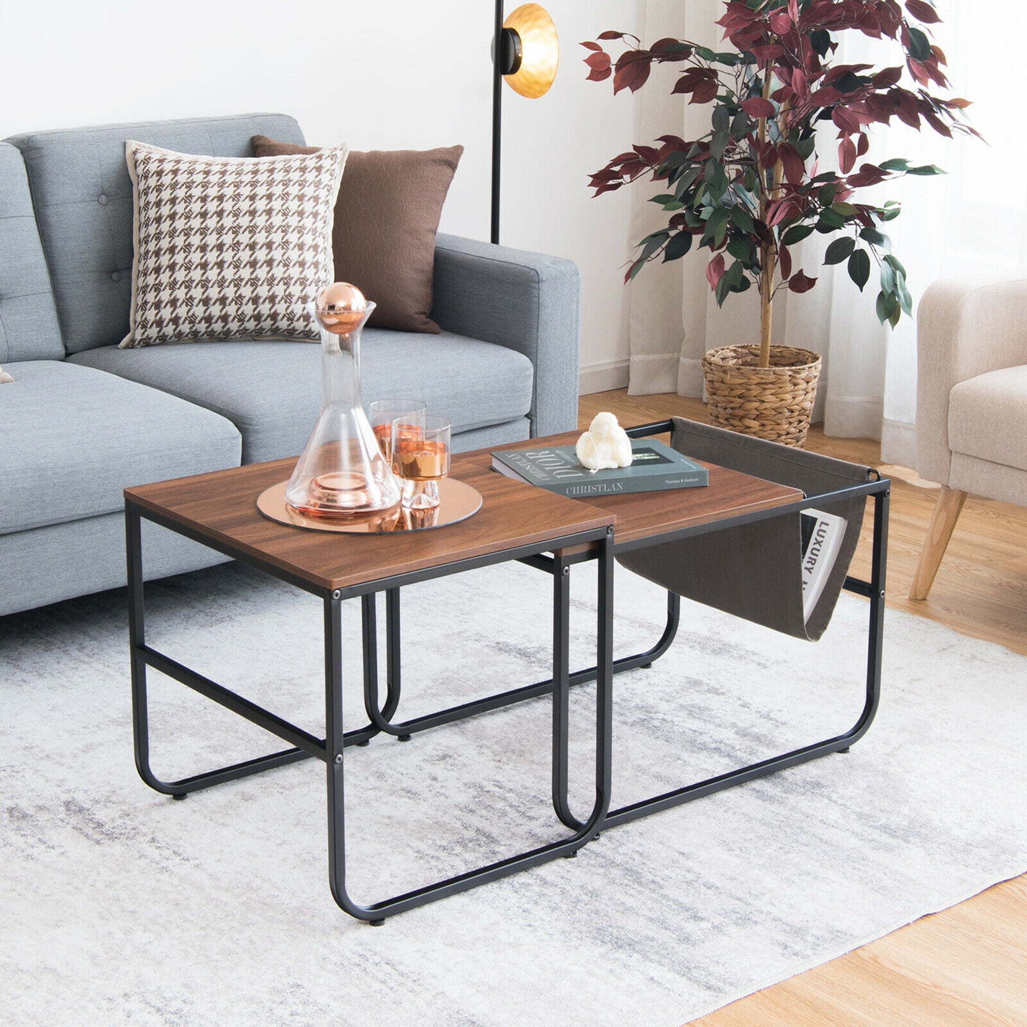 Industrial nesting coffee table deals