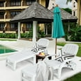 thumbnail image 1 of Gymax Set of 2 Patio Adjustable Chaise Lounge Chair Folding Recliner w/ Wheels, 1 of 10