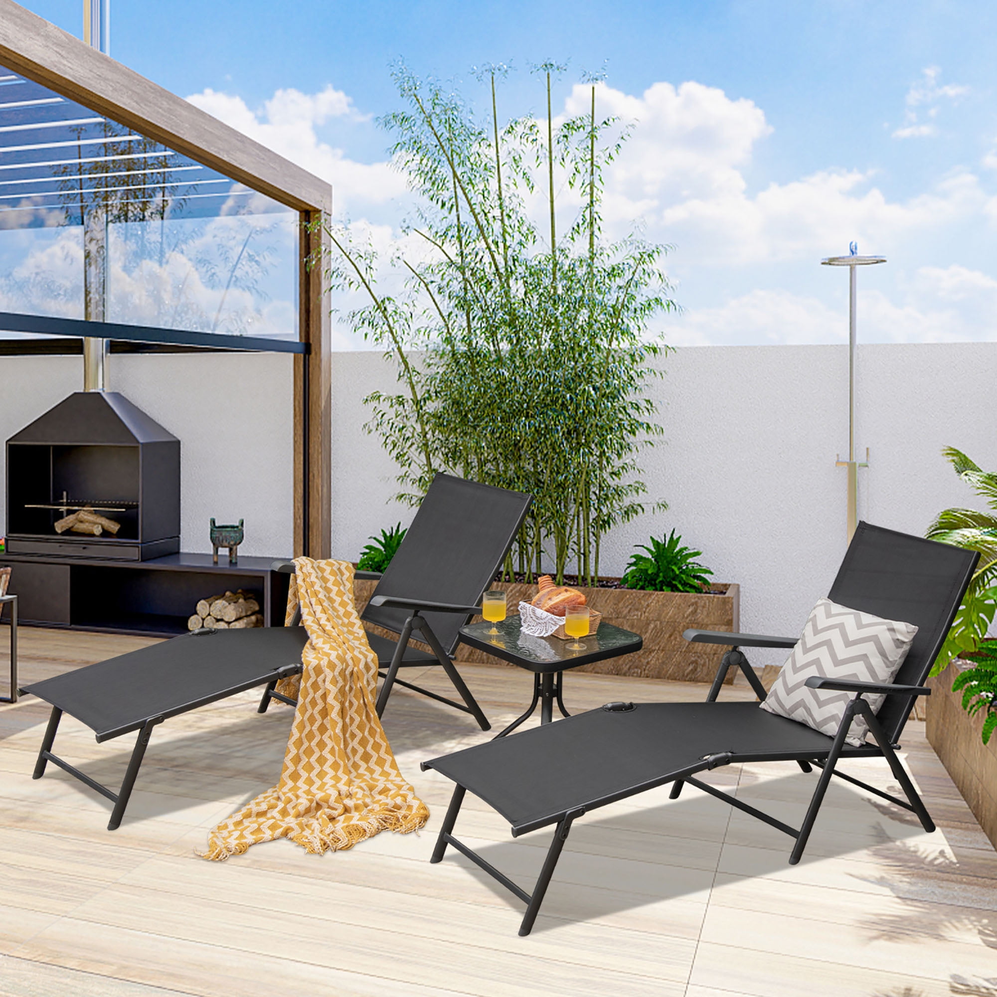 Outdoor Seat Cushions Buy Giantex Lounge Chair Outdoor Folding