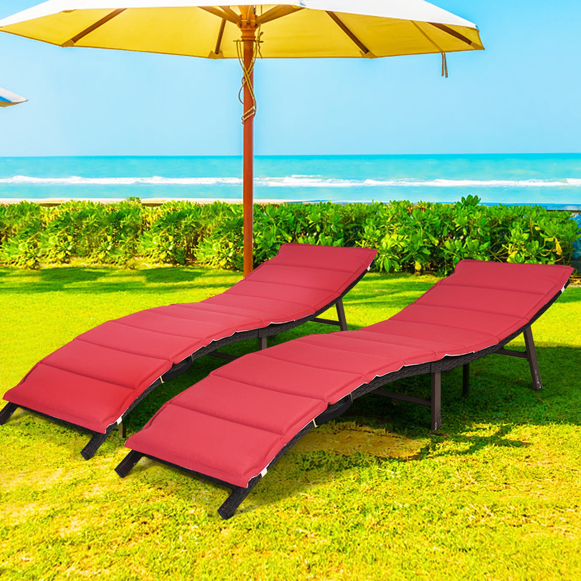 Outdoor portable double chaise lounge new arrivals