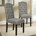 thumbnail image 1 of Gymax Set of 2 Tufted Upholstered Dining Chair w/ Nailhead Trim & Rubber Wooden Legs, 1 of 10