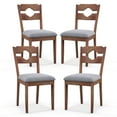 thumbnail image 1 of Gymax Set of 4 Dining Chair w/ Padded Seat High Back Rubber Wood Frame Kitchen Chairs, 1 of 10