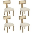 thumbnail image 1 of Gymax Set of 4 Dining Chairs Armless Side Chairs w/ Curved Rattan Backrest for Kitchens, 1 of 10