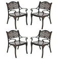 thumbnail image 1 of Gymax Set of 4 Outdoor Dining Chairs Cast Aluminum Patio Bistro Chairs Armchairs, 1 of 10
