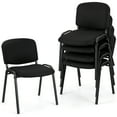 thumbnail image 1 of Gymax Set of 5 Stackable Mid Back Conference Guest Reception Chair Office Home, 1 of 10