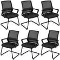 thumbnail image 1 of Gymax Office Mesh Chair Set of 6 Upholstered Guest Conference Chair w/Ergonomic Backrest, 1 of 10