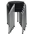 thumbnail image 1 of Gymax Set of 6 Portable Plastic Stack Stools Backless Classroom Seating Black and Gray, 1 of 10