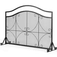 thumbnail image 1 of Gymax Single Panel Fireplace Screen Free Standing Spark Guard Fence for Baby Pet Safe, 1 of 10