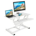 thumbnail image 1 of Gymax Sit to Stand Desk 32'' Standing Desk Converter Height Adjustable White, 1 of 10
