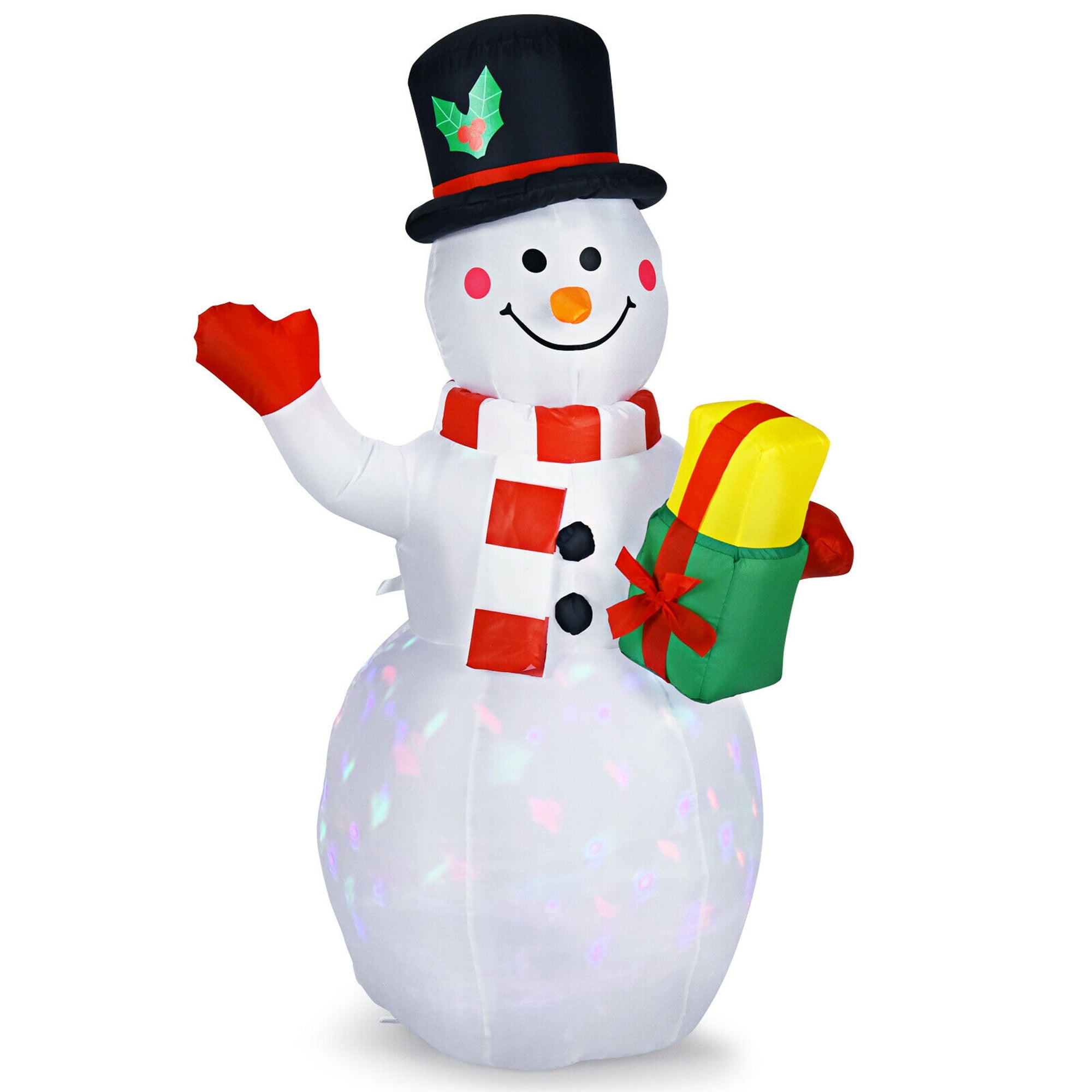 Gymax Snowman Blow Up Christmas Yard Inflatable, with LED Light 5