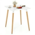thumbnail image 1 of Gymax Square Dining Table Farmhouse Minimalist Dinner Table w/ Sturdy Metal Legs, 1 of 10