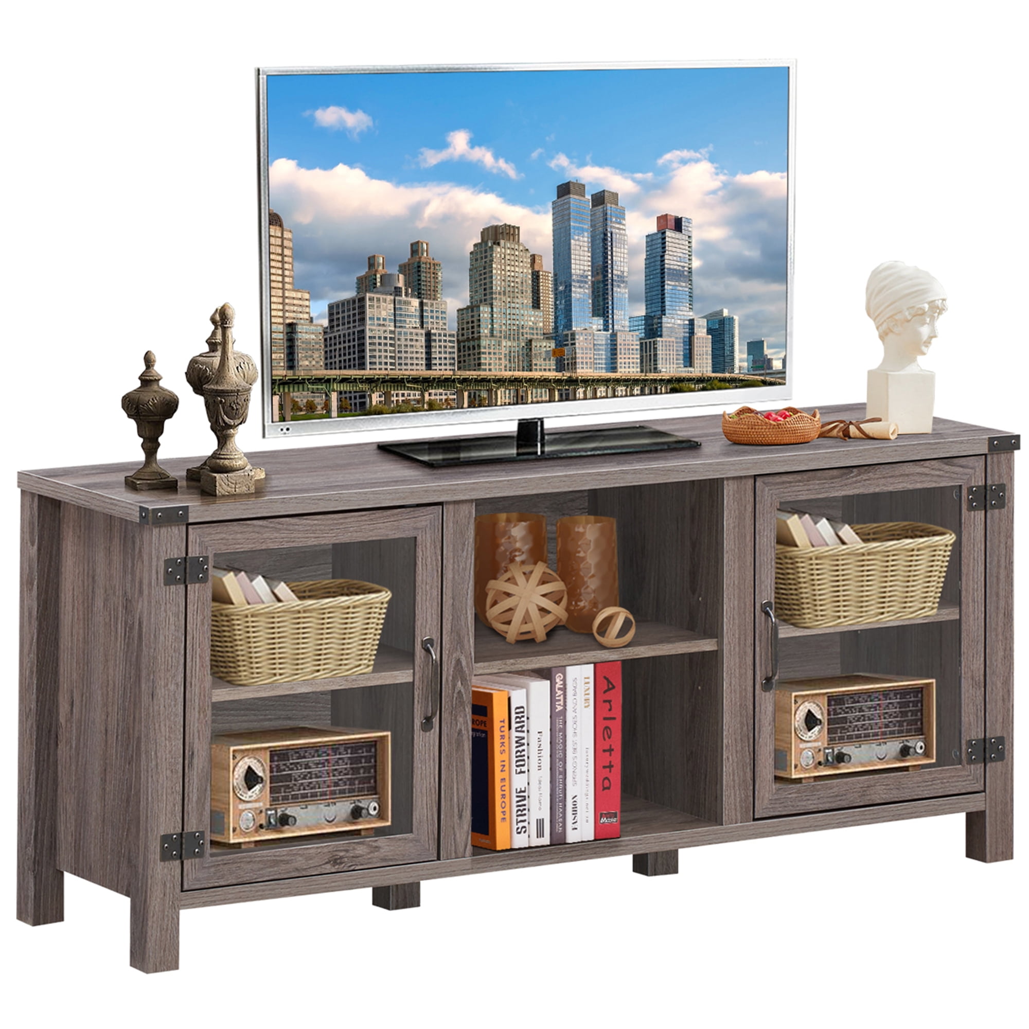 Gymax TV Stand Entertainment Center for TV's up to 65'' w/ Storage