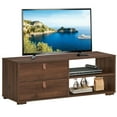 thumbnail image 1 of Gymax TV Stand Entertainment Media Center Console for TV's up to 55'' w/Drawers Walnut, 1 of 10