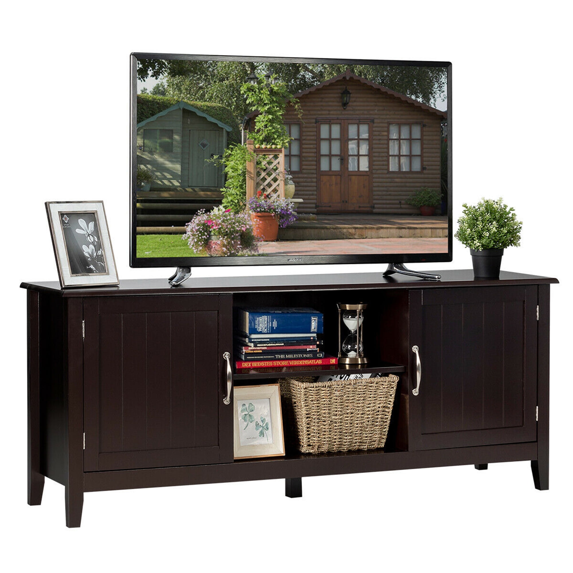 Gymax TV Stand Entertainment Media Center for TV's up to 65'' w/Storage
