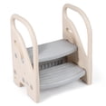 thumbnail image 1 of Gymax Toddler Step Stool for Bathroom Sink Adjustable 2-Step Kids Helper Stool Grey, 1 of 10