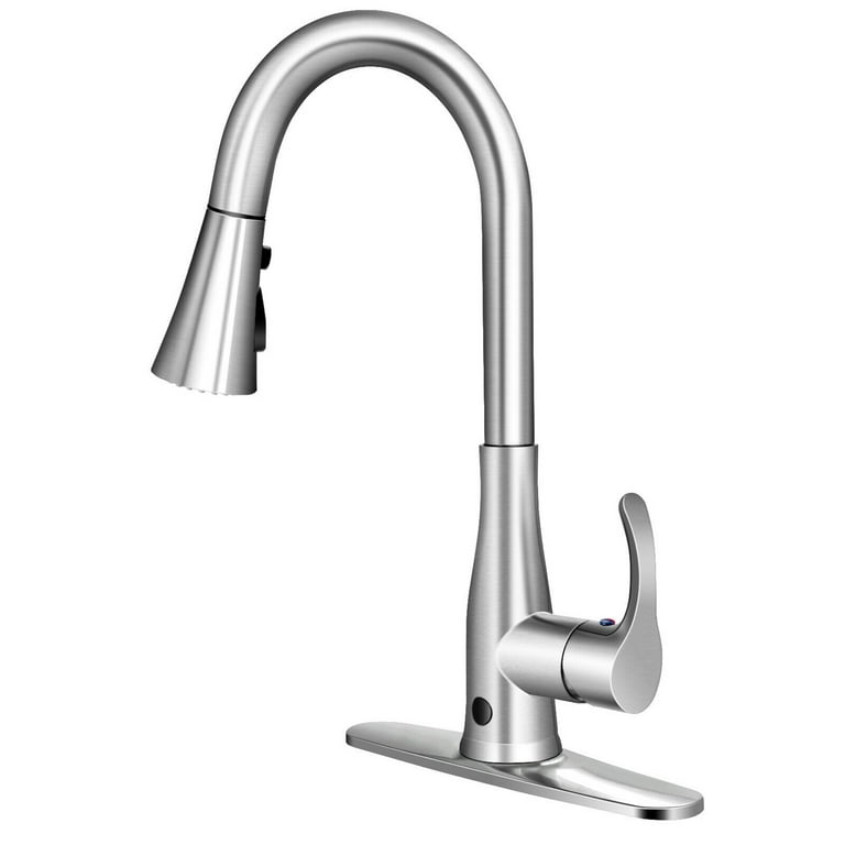 Gymax Kitchen Faucet Single Handle Brushed Nickel w/Pull Down Dual Sprayer Gymax Kitchen Faucet Single Handle Brushed Nickel w/Pull Down Dual Sprayer