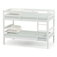 thumbnail image 1 of Gymax Twin Over Twin Bunk Bed Wooden Convertible Into 2 Beds High Guardrails White, 1 of 10