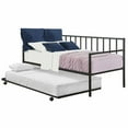 thumbnail image 1 of Gymax Twin Trundle DayBed w/ 4 Casters Mattress Platform Bed Sofa, 1 of 10