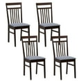 thumbnail image 1 of Gymax Upholstered Dining Chair Set of 4 Kitchen Armless Padded w/ Slanted Backrest, 1 of 8