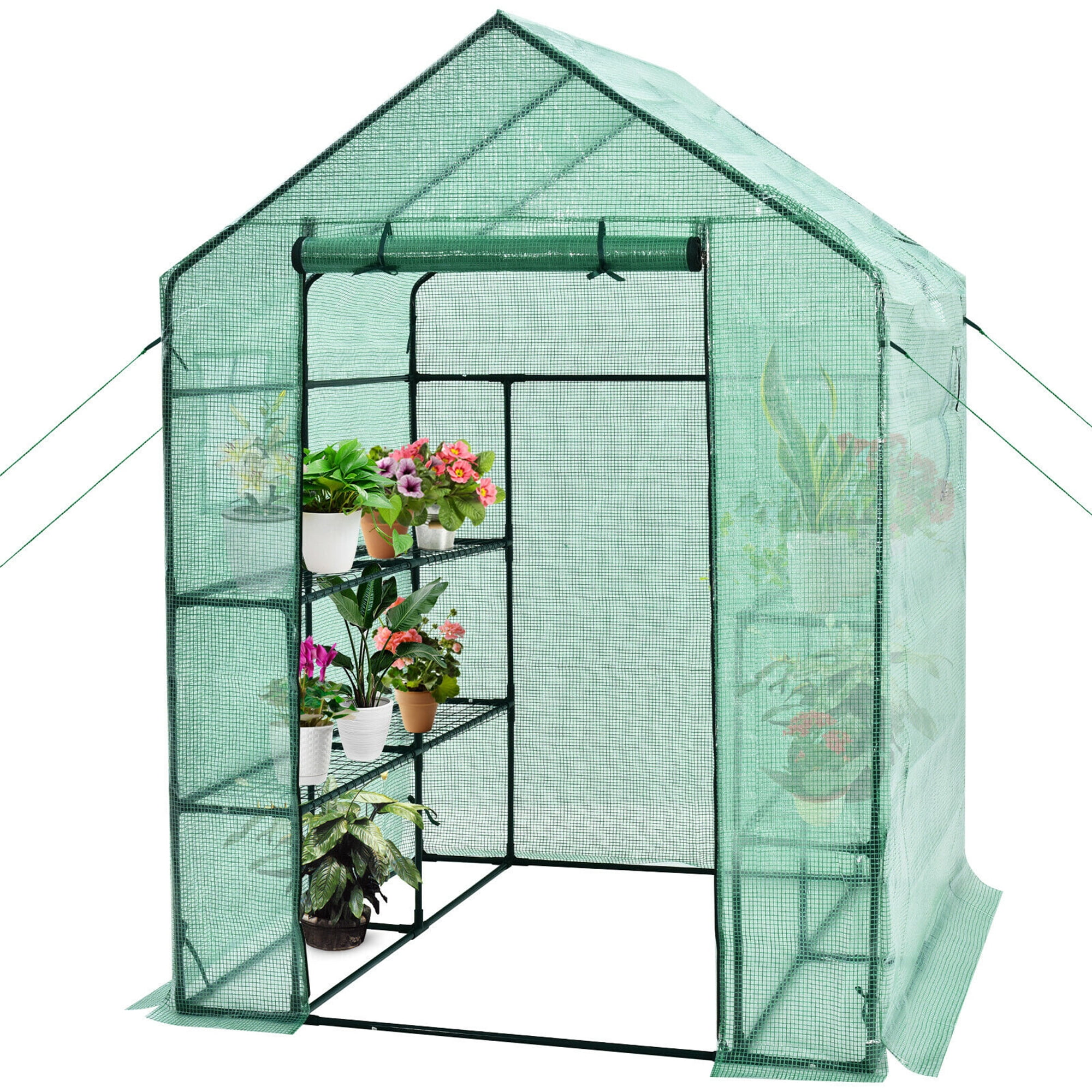 Gymax Portable Walk-in Greenhouse for Home & Backyard, 56''x56