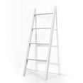thumbnail image 1 of Gymax Wall Leaning Blanket Ladder Wood Decorative Quilt Blankets Holder Rack White, 1 of 10