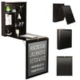 thumbnail image 1 of Gymax Wall Mounted Table Fold Out Convertible Desk with A Blackboard/Chalkboard Brown, 1 of 10
