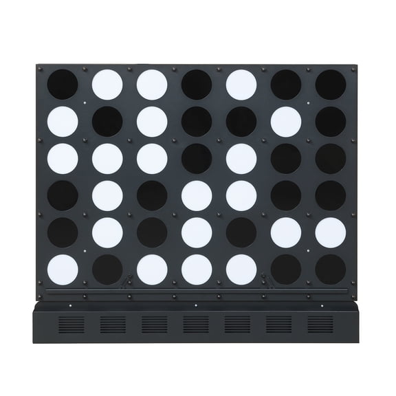 Gymax Wall-mounted Jumbo 4-in-a-Row Game Metal Connect-4 Game w/ Acrylic Discs Black