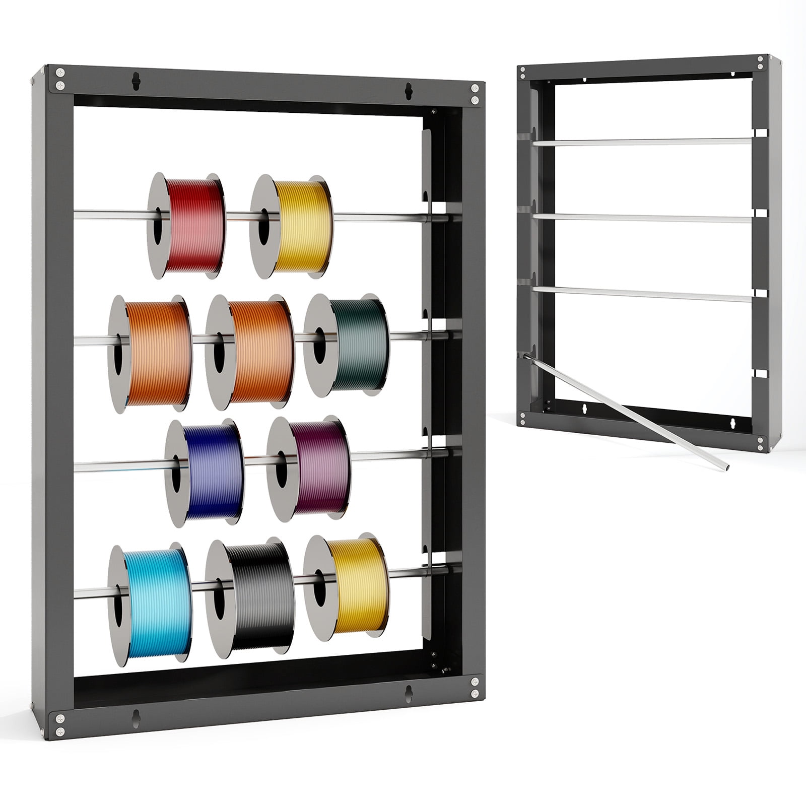 Gymax Wire Spool Rack Ribbon Holder Organizer Rack Wall Mounted Cable ...